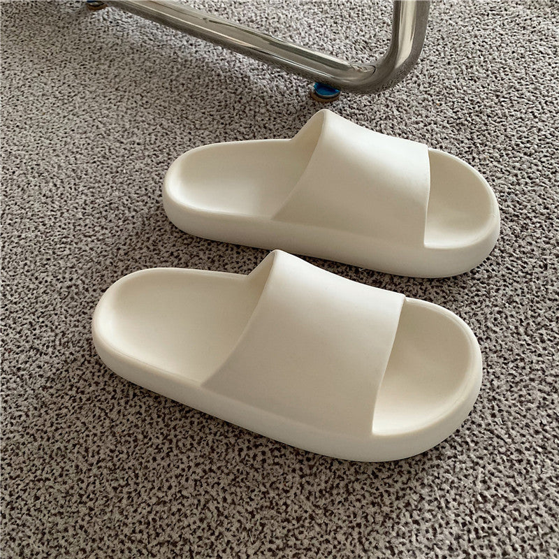 Thick - Soled Indoor Home With Non - Slip Bath Soft - Soled Slippers - Mubimart -  