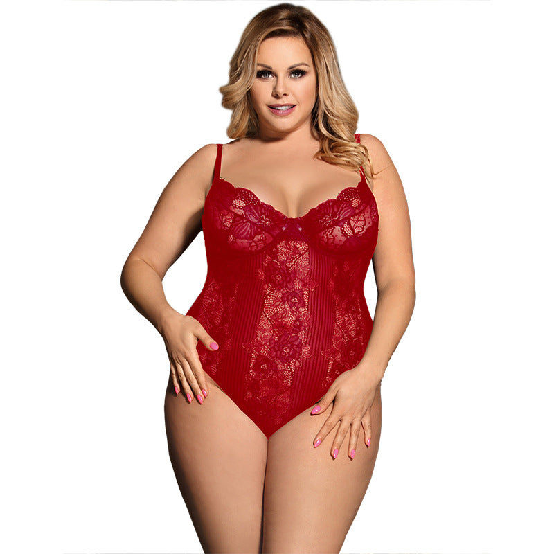 Sexy Lingerie New Large Size Sexy Lace Pajamas - Mubimart -  