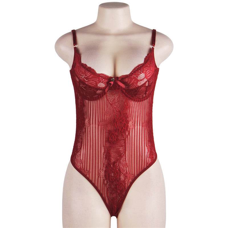 Sexy Lingerie New Large Size Sexy Lace Pajamas - Mubimart