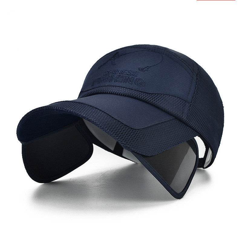 Summer Outdoor Mesh Hat Baseball Cap Men's Sun Hat Travel Sunshade Cap - Mubimart