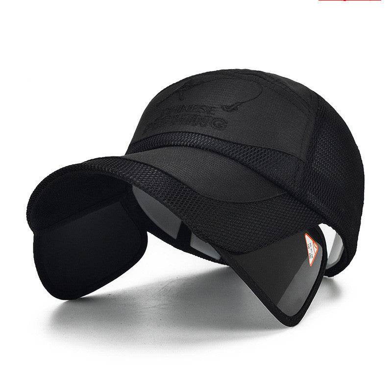 Summer Outdoor Mesh Hat Baseball Cap Men's Sun Hat Travel Sunshade Cap - Mubimart