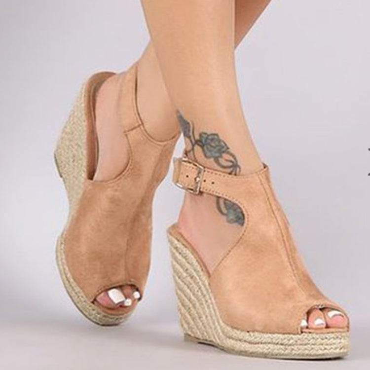 Fashion Women Platform Sandals Peep Toe Spartan Sandals Women Summer Wedges High Heel Shoes - Mubimart
