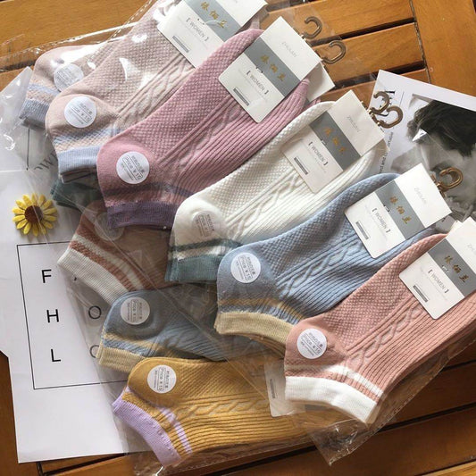 Japanese Diamond Socks Men's Boat Socks - Mubimart
