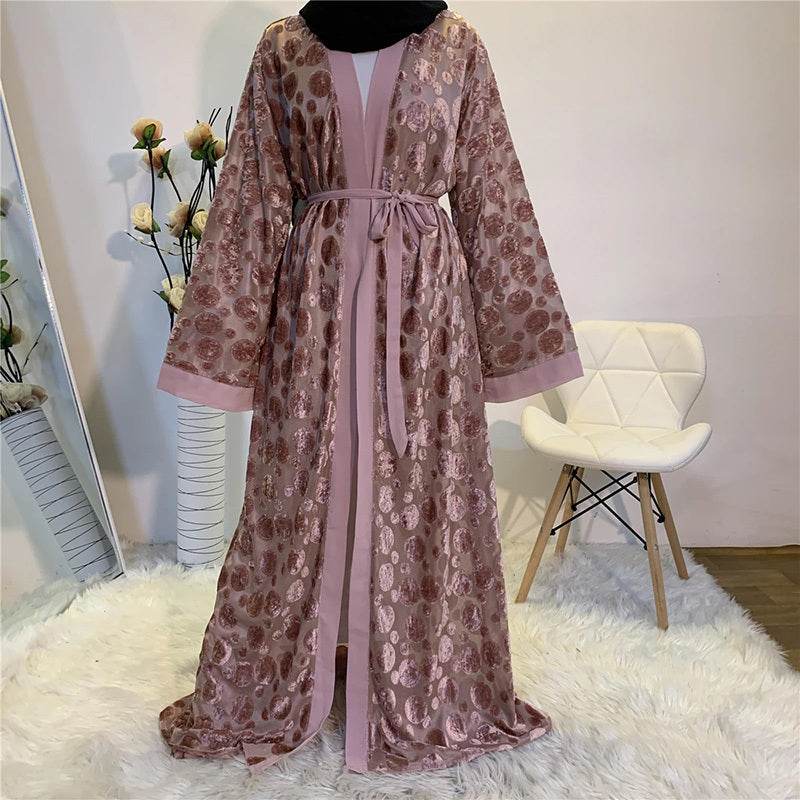 Dubai Women Clothing Maxi Long Kaftan Abaya Malaysian Robe Cardigan - Mubimart