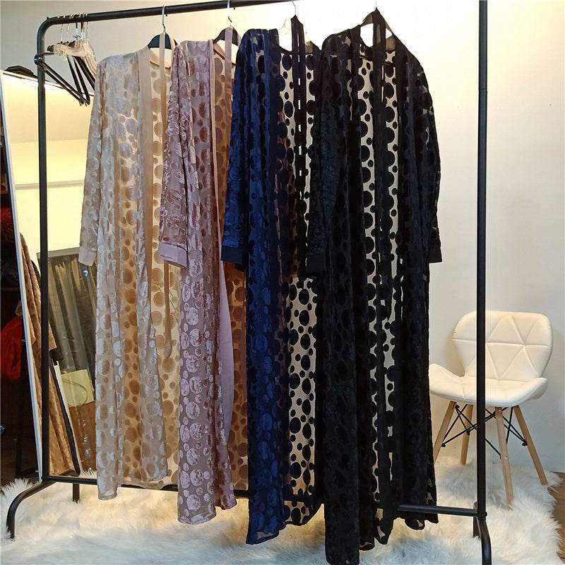 Dubai Women Clothing Maxi Long Kaftan Abaya Malaysian Robe Cardigan - Mubimart