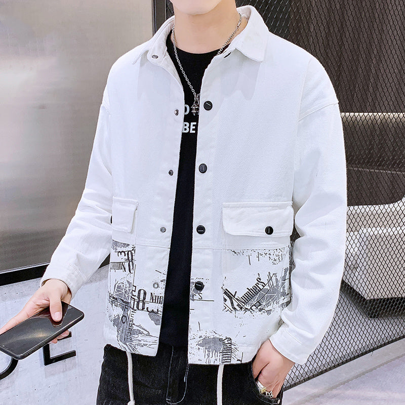 Mens Denim Jacket New Spring Korean Version Of The Trend Of All-Match Casual Spring And Autumn Mens Jackets