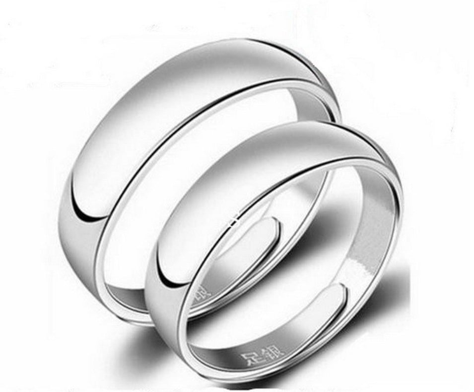 Glossy Ring Simple Men's Silver Ring