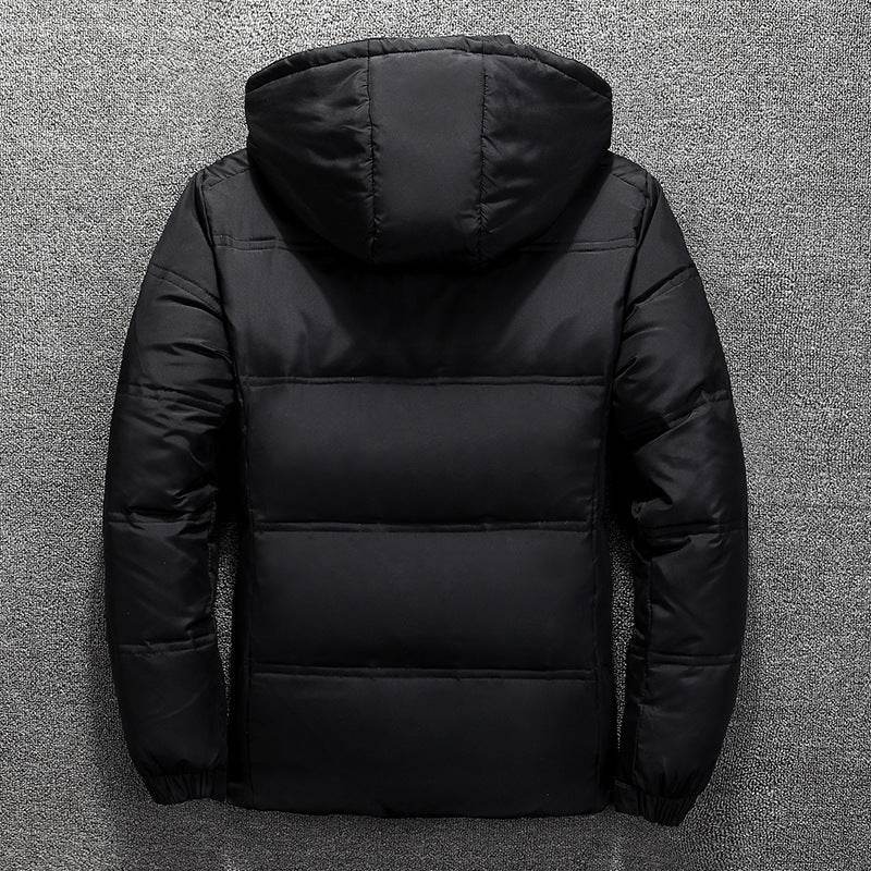 Down Men's Short Slim Casual Thickening Warm Youth Hooded Casual Tide - Mubimart