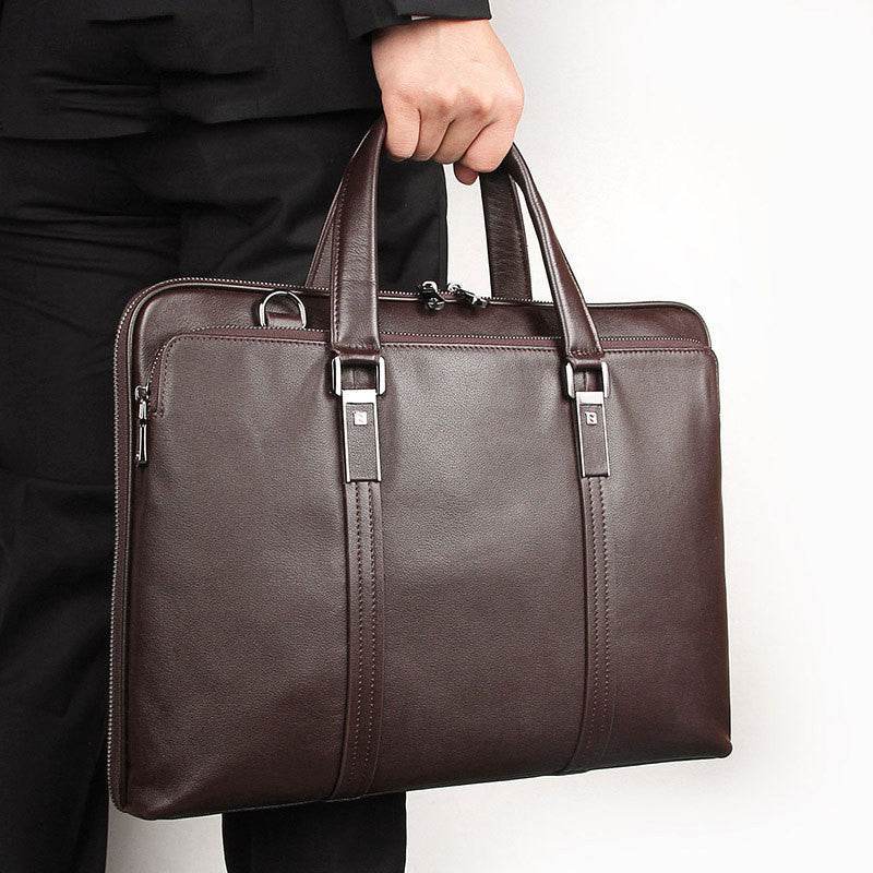 Gentleman Style Leather Men's Bags Business Bag Briefcases Men's Handbags Atmospheric And Stable Handbags - Mubimart