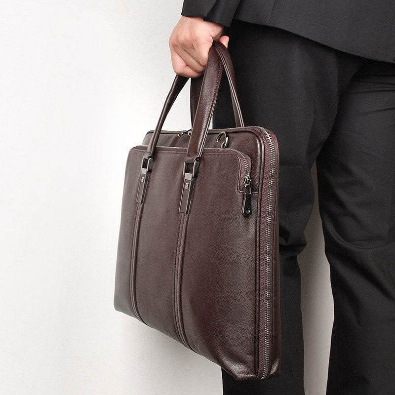 Gentleman Style Leather Men's Bags Business Bag Briefcases Men's Handbags Atmospheric And Stable Handbags - Mubimart