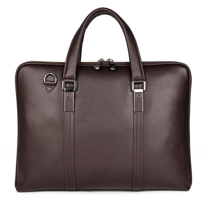 Gentleman Style Leather Men's Bags Business Bag Briefcases Men's Handbags Atmospheric And Stable Handbags - Mubimart