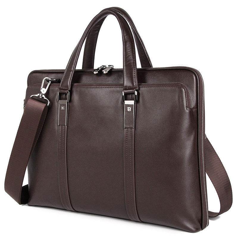 Gentleman Style Leather Men's Bags Business Bag Briefcases Men's Handbags Atmospheric And Stable Handbags - Mubimart