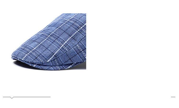 Peaked Cap Forward Cap Plaid Baseball Cap Visor Beret Sun Hat - Mubimart