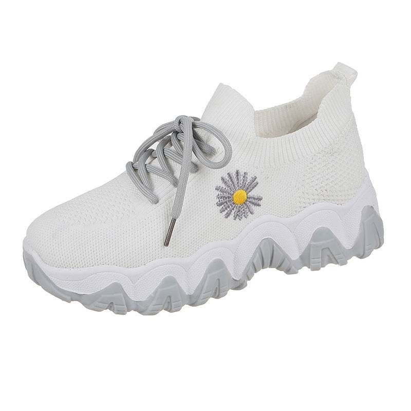 Flying Woven Mesh Small Daisy Sneakers Women - Mubimart