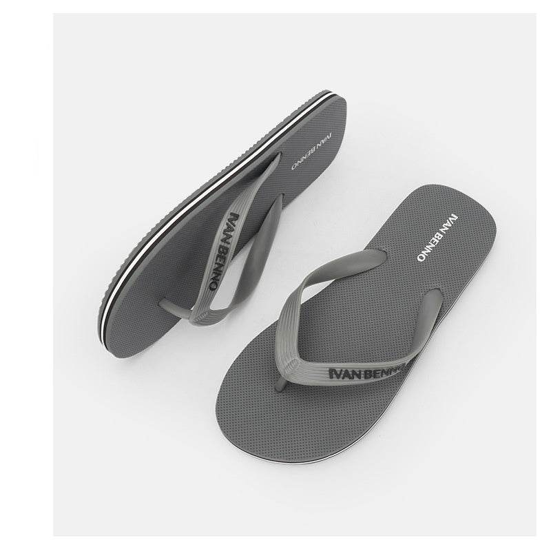 Summer Cross Border Flip Flop Men''s Smple Antiskid Rubber Beach Shoes - Mubimart