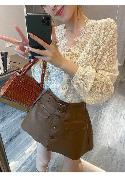 Blouses Women Classy Temperament Elegant Korean Fashion Clothing - Mubimart
