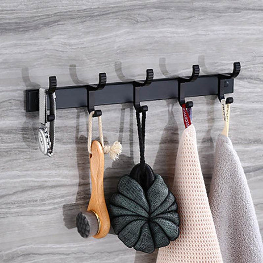Punch free Bathroom Coat Hooks Toilet Row Hooks Clothes Hooks - Mubimart