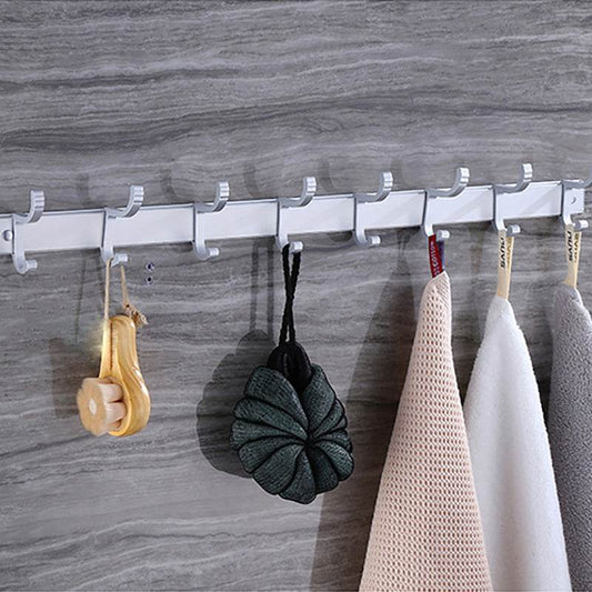 Punch free Bathroom Coat Hooks Toilet Row Hooks Clothes Hooks - Mubimart