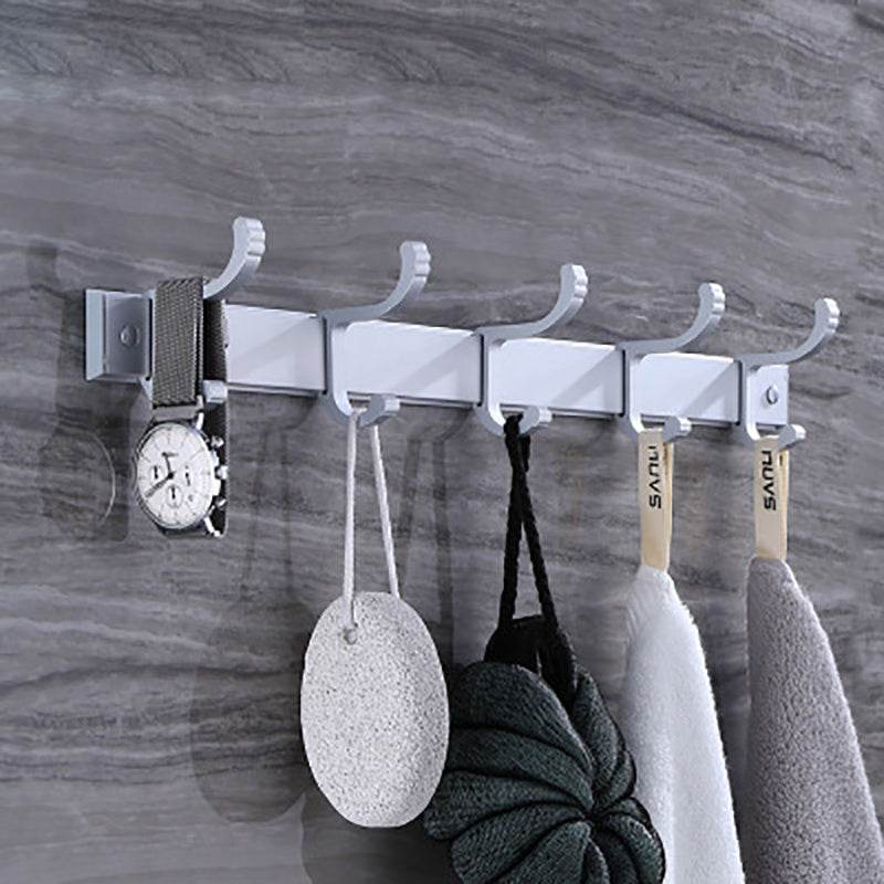 Punch free Bathroom Coat Hooks Toilet Row Hooks Clothes Hooks - Mubimart
