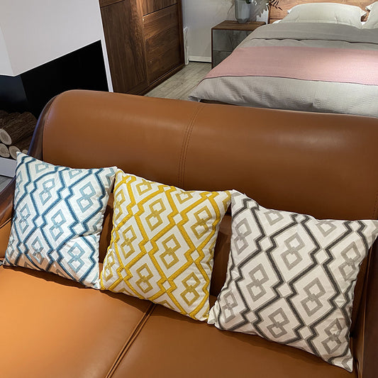 Embroidered Throw Pillow Sofa Cushion