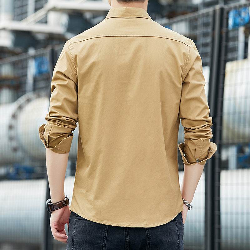 Casual Loose Tooling Jacket Men's Shirt - Mubimart