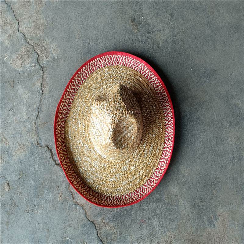 Straw Hats With Pointed Top And Big Brim Frills Are Best-selling Mexican Straw Hats - Mubimart