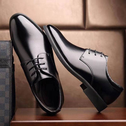 Mazefeng Men Leather Shoes Casual Top Quality Oxfords Men Genuine Leather Dress Shoes Business Formal Shoe Plus Size Wedding 44 - Mubimart