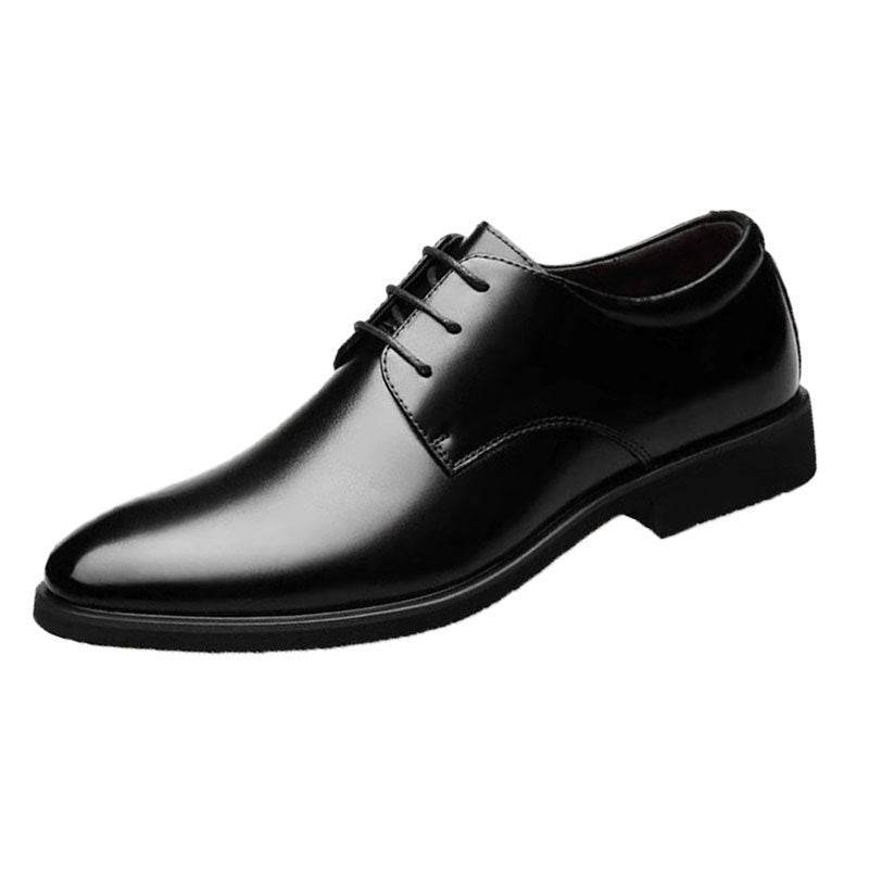 Mazefeng Men Leather Shoes Casual Top Quality Oxfords Men Genuine Leather Dress Shoes Business Formal Shoe Plus Size Wedding 44 - Mubimart