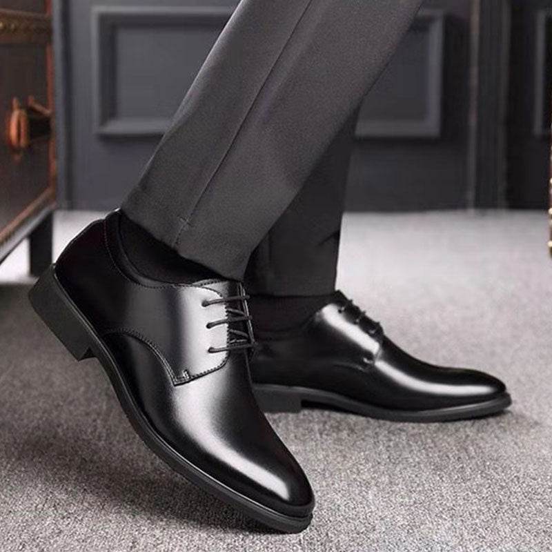Mazefeng Men Leather Shoes Casual Top Quality Oxfords Men Genuine Leather Dress Shoes Business Formal Shoe Plus Size Wedding 44 - Mubimart