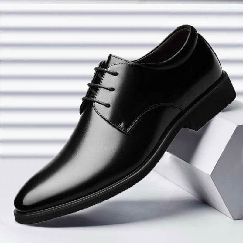 Mazefeng Men Leather Shoes Casual Top Quality Oxfords Men Genuine Leather Dress Shoes Business Formal Shoe Plus Size Wedding 44 - Mubimart