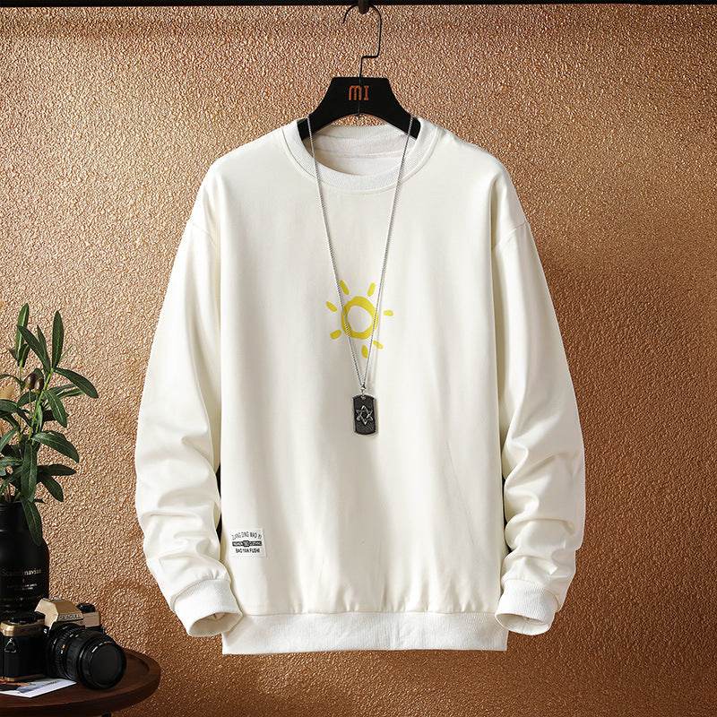 Japanese Autumn New Style Casual Printing Plus Size Sweater Trendy Young Men's Fashion Loose Long-sleeved Sweater Men's clothing - Mubimart