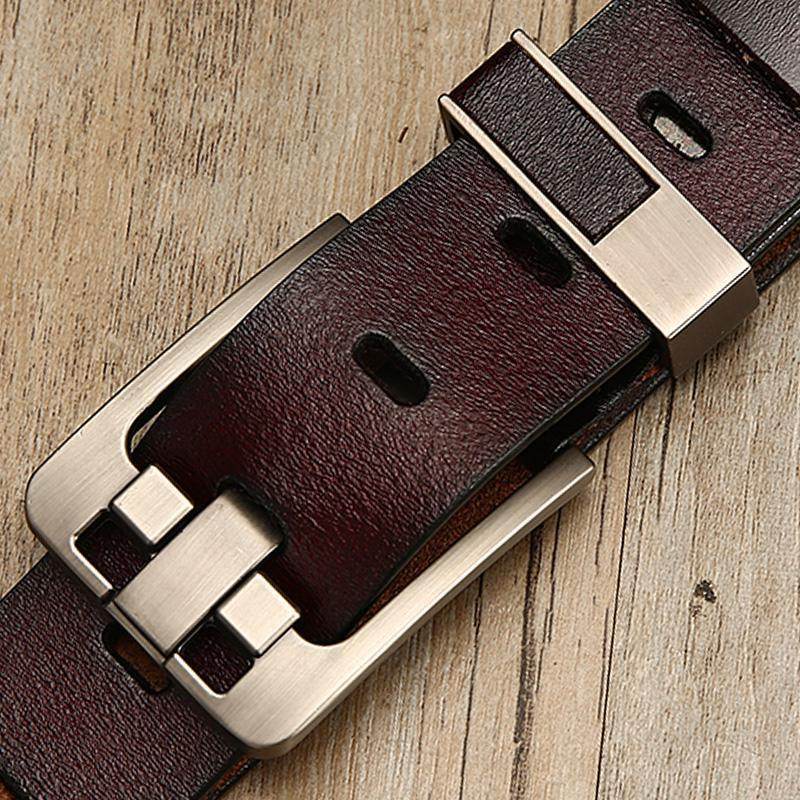 Fashion Buckle Paint Finish Men's Alloy Belt - Mubimart