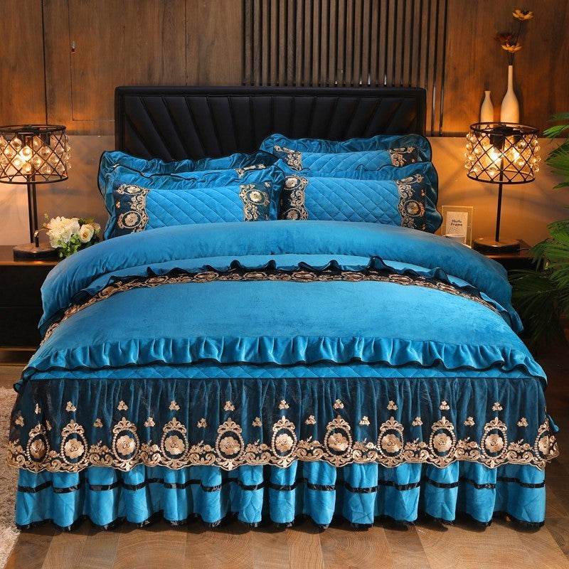 Lace Bedskirt Bedclothes Mattress Cover Bedspread Pillowcases Home Textiles - Mubimart