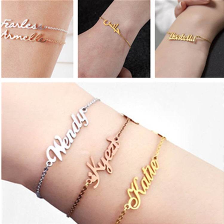Summer Personalized Custom Name Anklets For Women Stainless Steel Cable Chain Gold Colour Sandy Beach Exquisite Jewelry Present - Mubimart