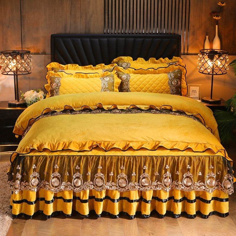 Lace Bedskirt Bedclothes Mattress Cover Bedspread Pillowcases Home Textiles - Mubimart