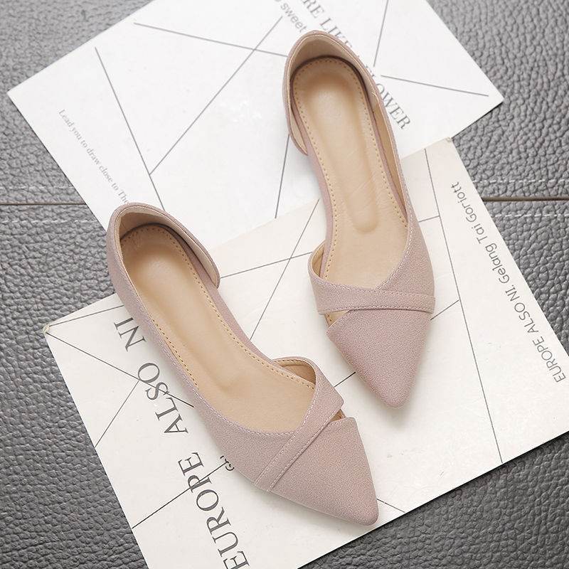 All-match Soft-soled Flat Shoes Shallow Mouth flat-heel Boat Shoes - Mubimart