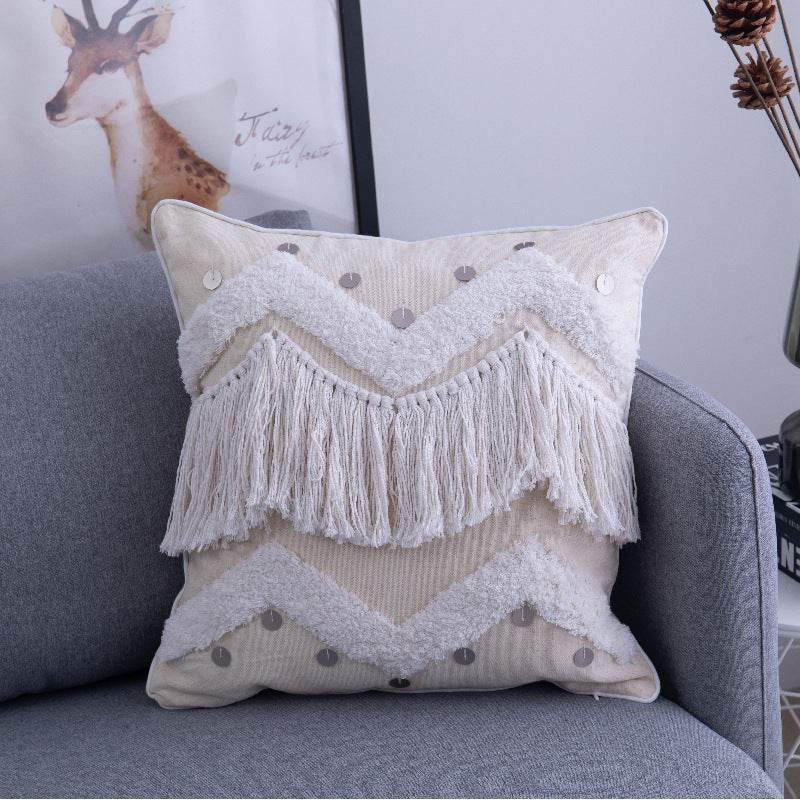 Bohemian Cushion Cover with Elegant Tassels Decorative Pillowcases for Home Bed Sofa Car Pillow Case 45x45cm 30x50cm GH4404 - Mubimart