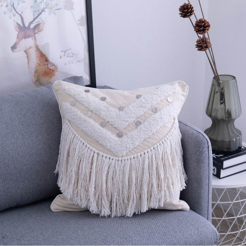 Bohemian Cushion Cover with Elegant Tassels Decorative Pillowcases for Home Bed Sofa Car Pillow Case 45x45cm 30x50cm GH4404 - Mubimart