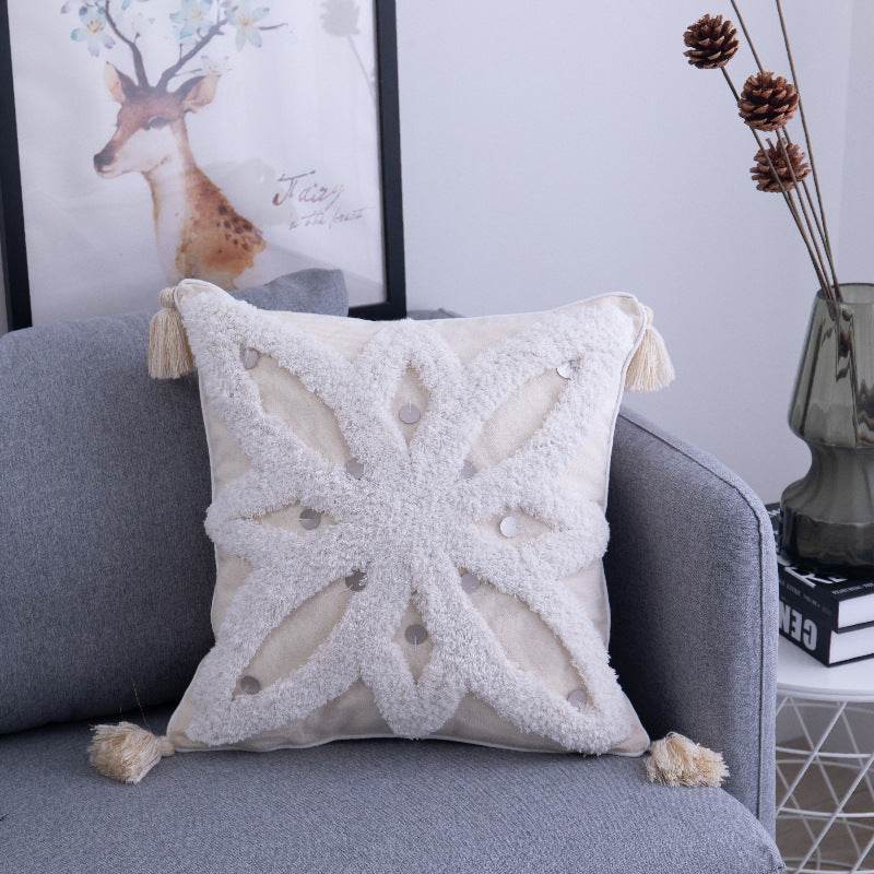 Bohemian Cushion Cover with Elegant Tassels Decorative Pillowcases for Home Bed Sofa Car Pillow Case 45x45cm 30x50cm GH4404 - Mubimart