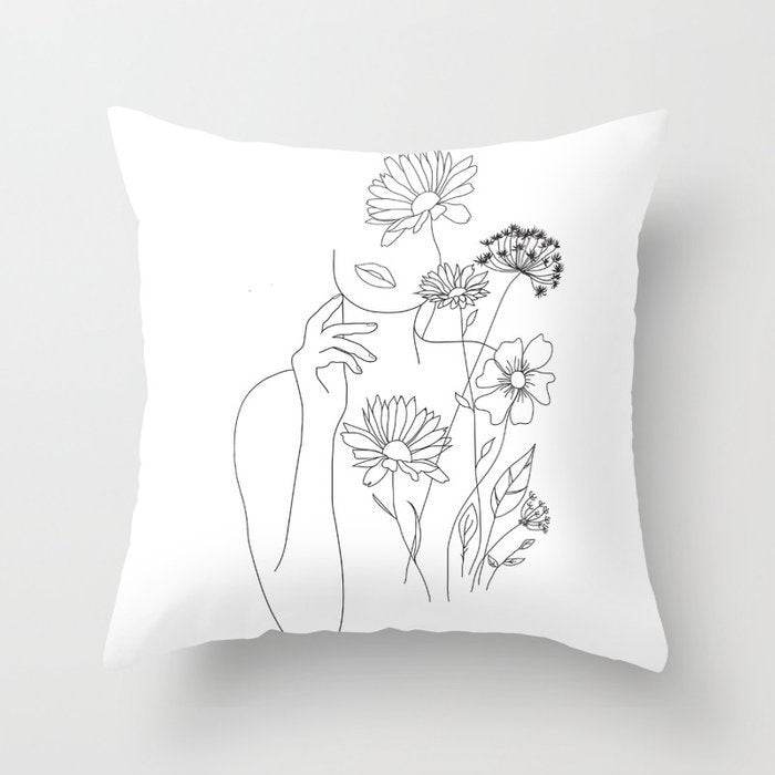 Pillowcase Black And White Geometric Pillowcase - Mubimart