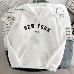 NEW Colors Sweatshirts Velvet Winter Women's NEW YORK - Mubimart - Sweatshirts 