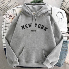 NEW Colors Sweatshirts Velvet Winter Women's NEW YORK - Mubimart -  