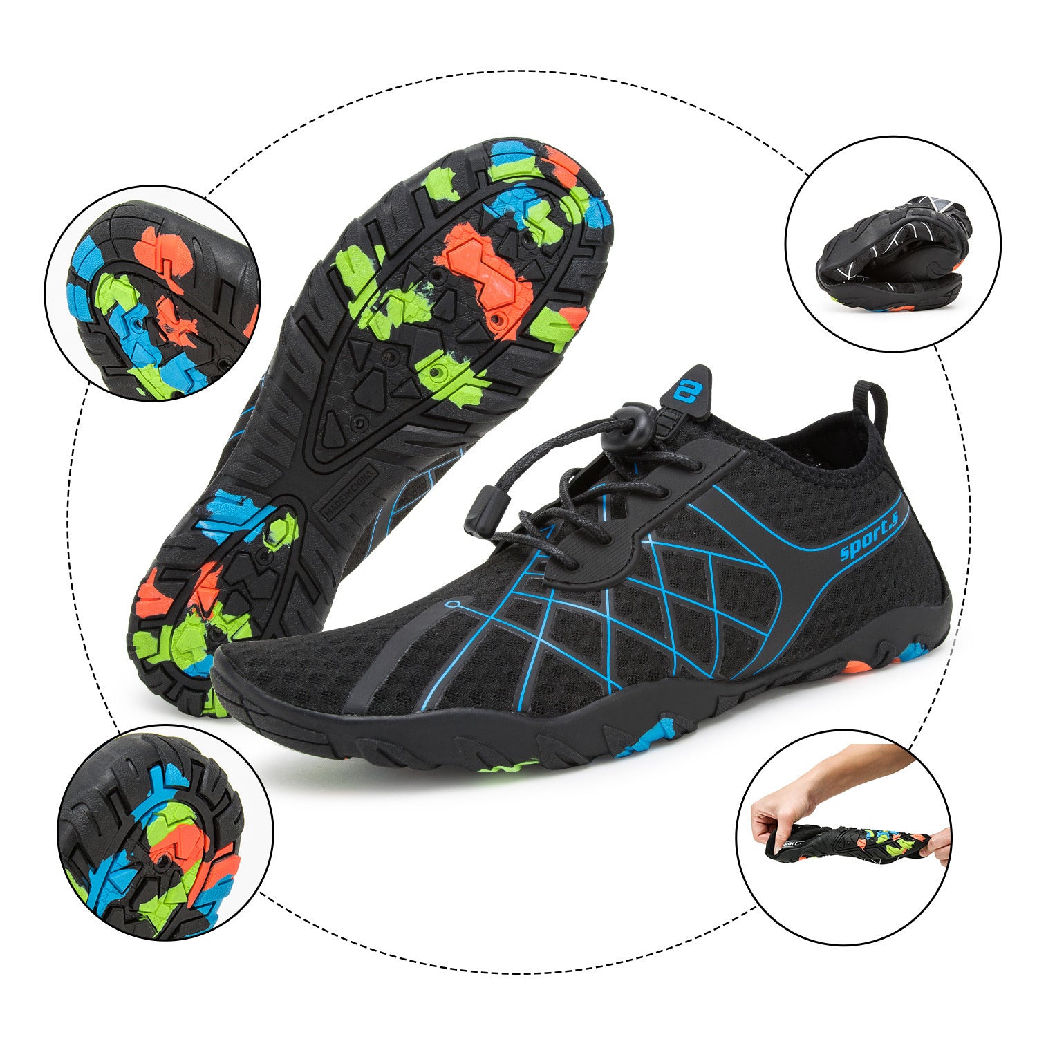 Breathable Shoes, Beach Diving Shoes, Swimming Water Shoes, Light And Easy To Carry Soft Shoes