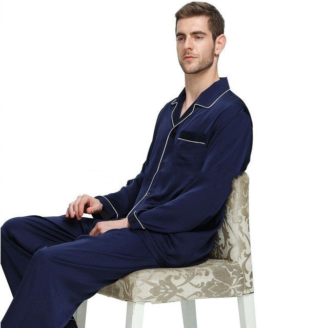 Mens Pajama Set Winter Sleepwear Men Homewear Warm Nightwear - Mubimart -  