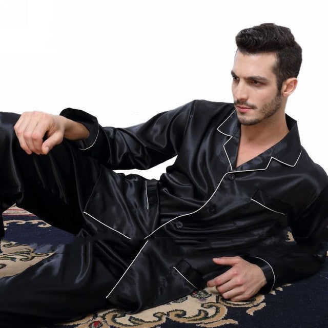 Mens Pajama Set Winter Sleepwear Men Homewear Warm Nightwear - Mubimart - Pajama Set 