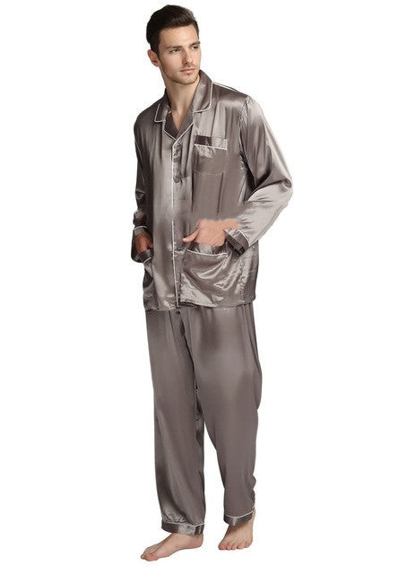 Mens Pajama Set Winter Sleepwear Men Homewear Warm Nightwear - Mubimart -  