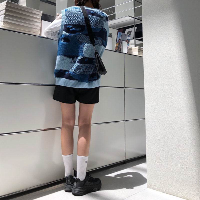 Patchwork vest sweater - Mubimart
