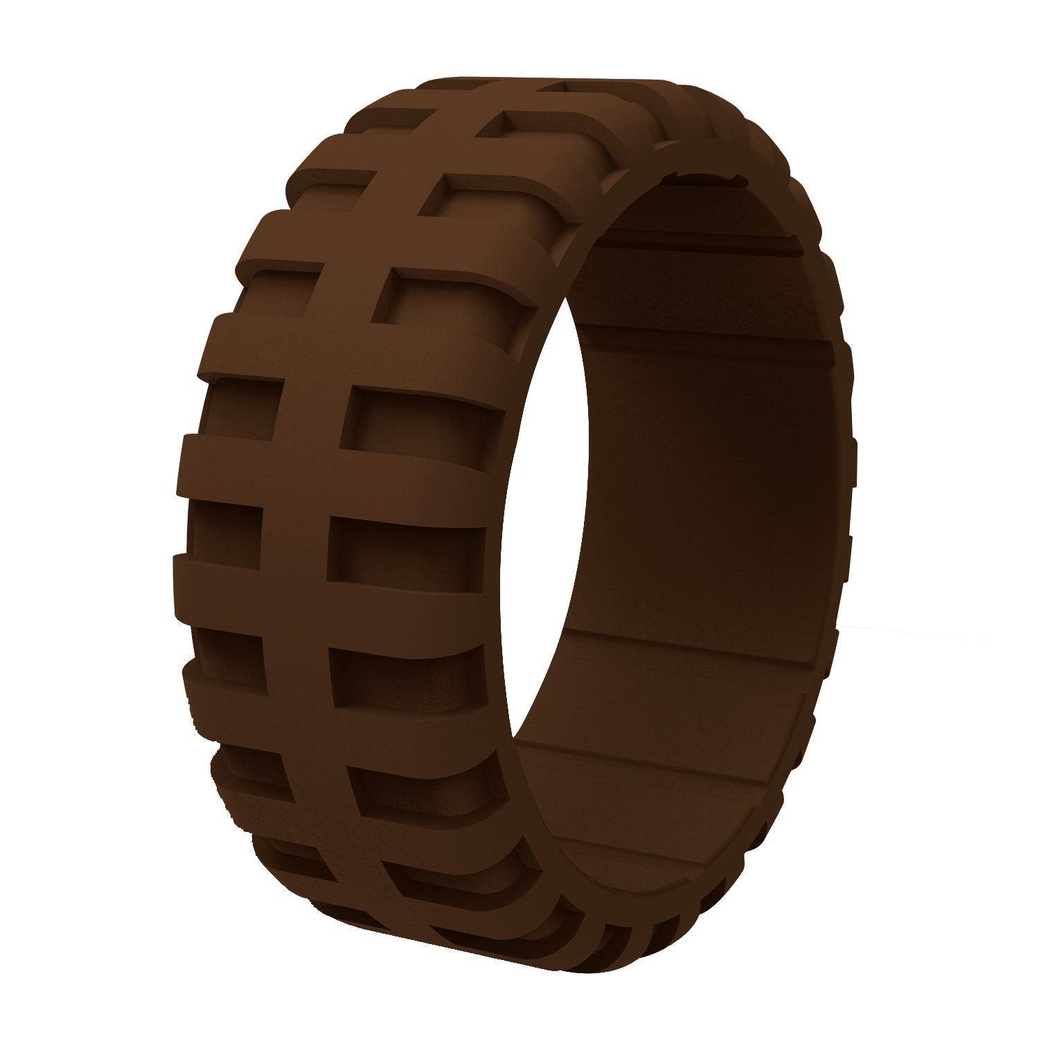 Amazon New Tire Pattern Silicone Ring Men's Breathable Silicone Ring Christmas Gift - Mubimart
