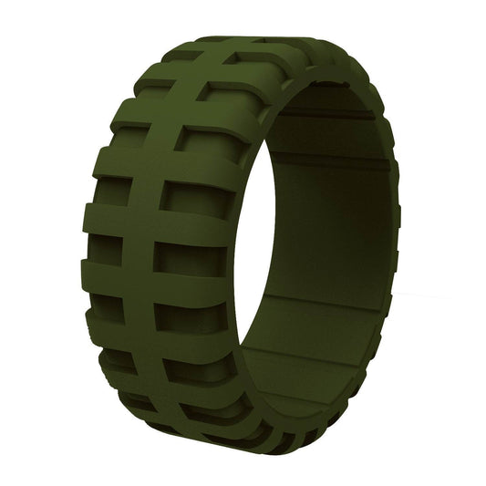 Amazon New Tire Pattern Silicone Ring Men's Breathable Silicone Ring Christmas Gift - Mubimart