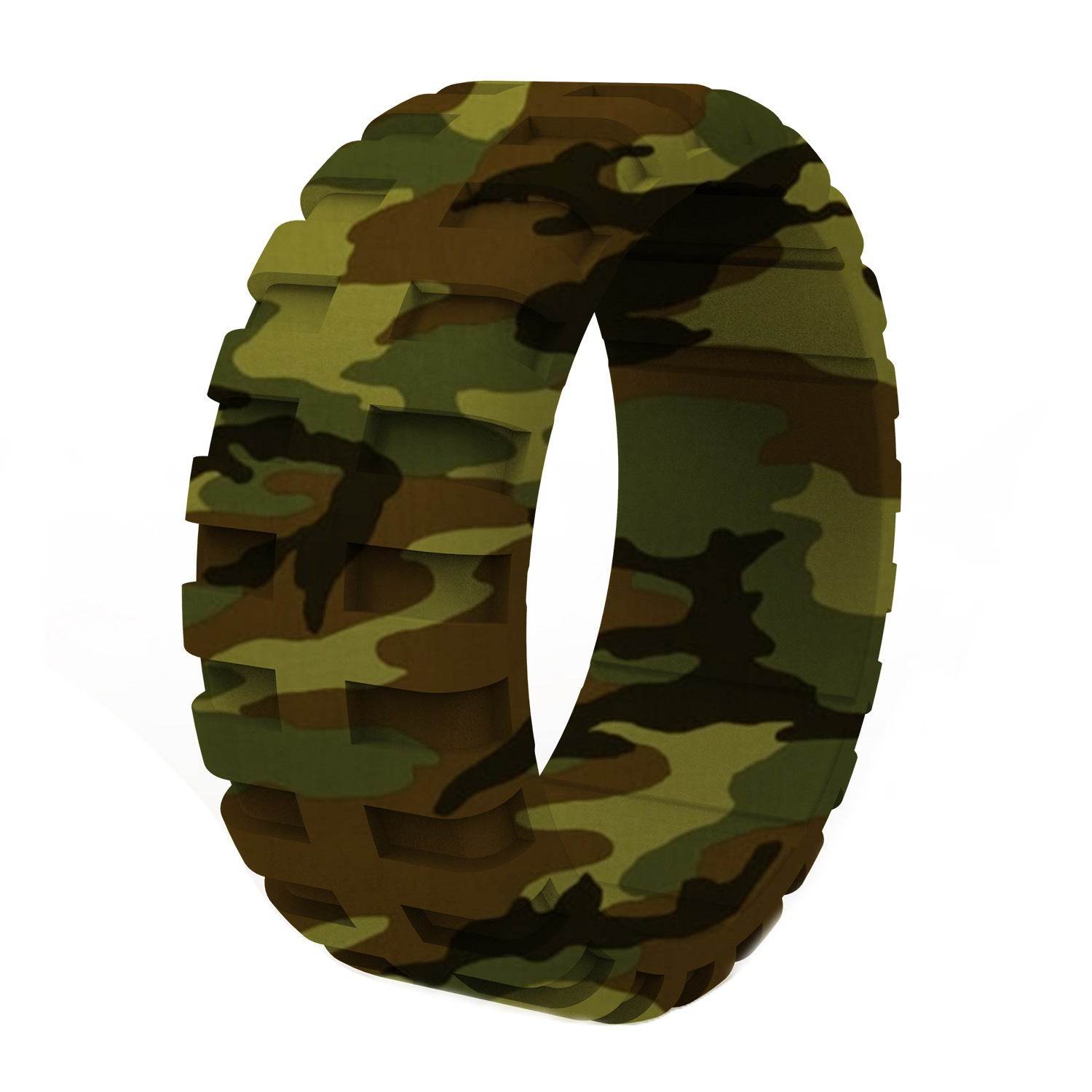 Amazon New Tire Pattern Silicone Ring Men's Breathable Silicone Ring Christmas Gift - Mubimart